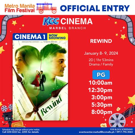 KCC Mall of Marbel Movie Schedule 2022.